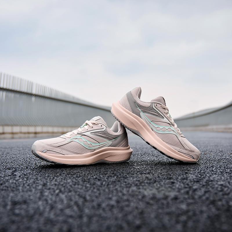 SAUCONY Cohesion 17 Tlumení Běžecký Trénink Nízké Vstupní Úroveň Denní Běžecké Boty Dámská Teniska Světle Růžová S10943-207
