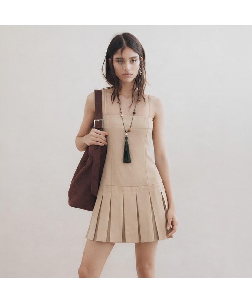 Lor Seoul Minimal Strap Pleated Dress_Cbop250701