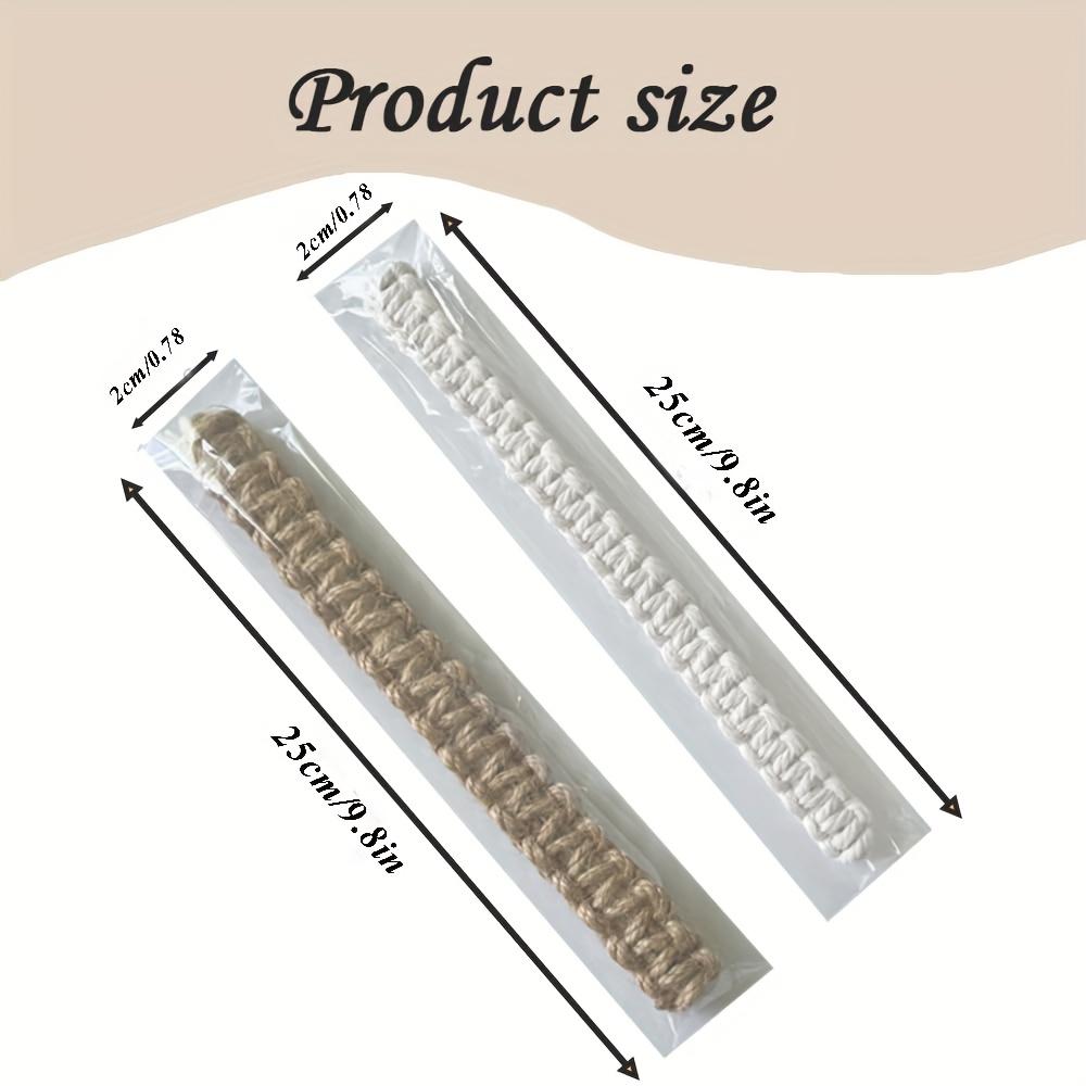8PCS Handwoven Curtain Tiebacks Nordic Style Linen Rope Twisted Hemp Rope Curtain Clips Boho Rustic Curtain Holdbacks Home Decor