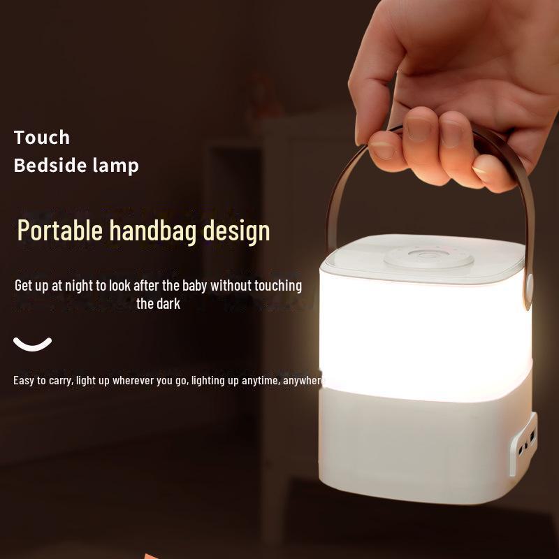 Rechargeable LED Touch Night Light: Warm, Soft Eye-Friendly Bedside Lamp for Nighttime Comfort