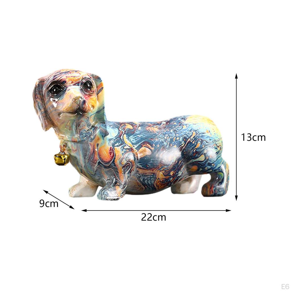 Okouzlující pryskyřičná figurka jezevčíka - Stylová psí socha pro domácí akcent