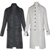 2018 European and American Men's Coats, Medieval Clothing, Solid Color Fashion, Steampunk Retro Men's Uniforms