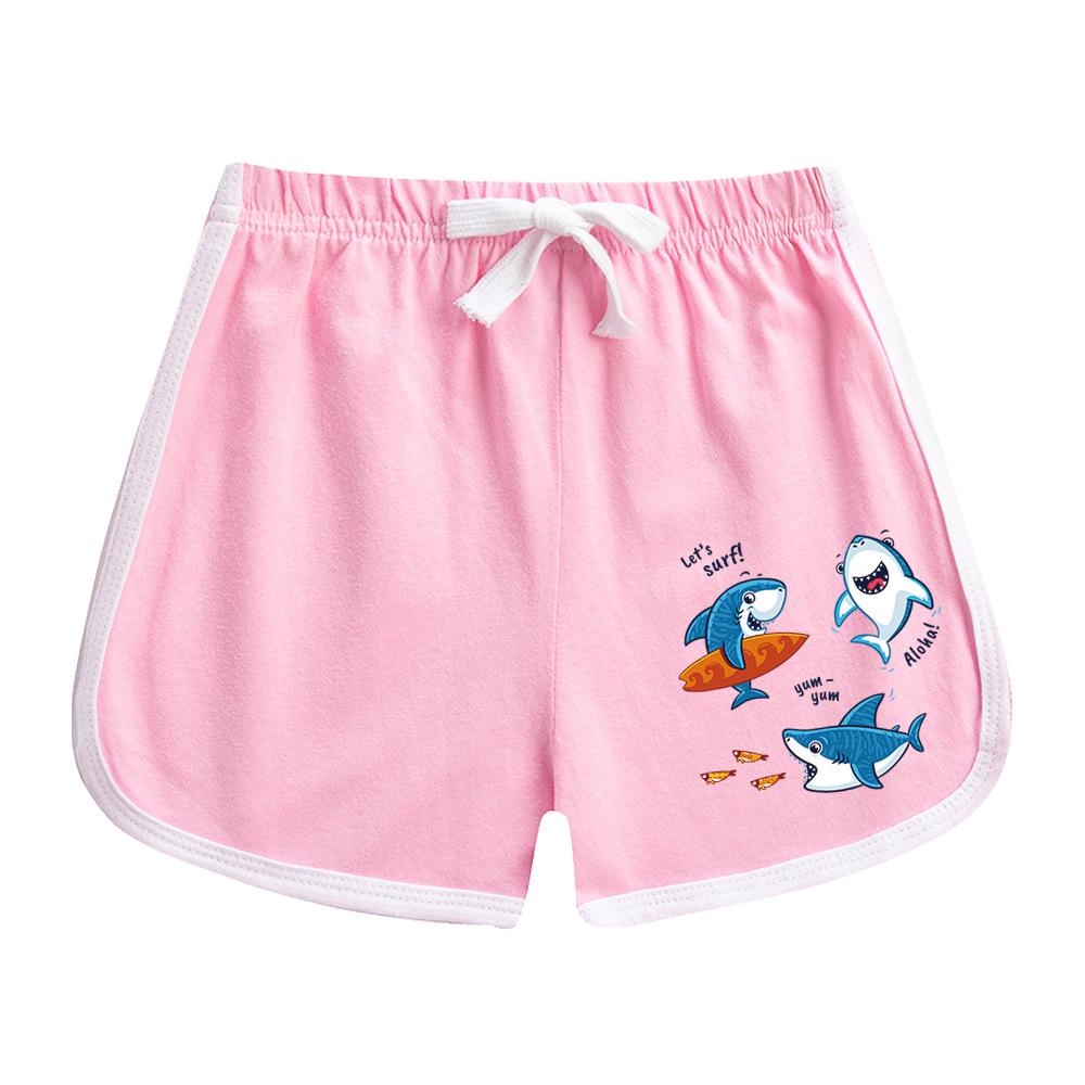 Baby Shark Boys & Girls Cotton Summer Set 2025: Cartoon Short Sleeve T-shirt & Shorts Two-Piece