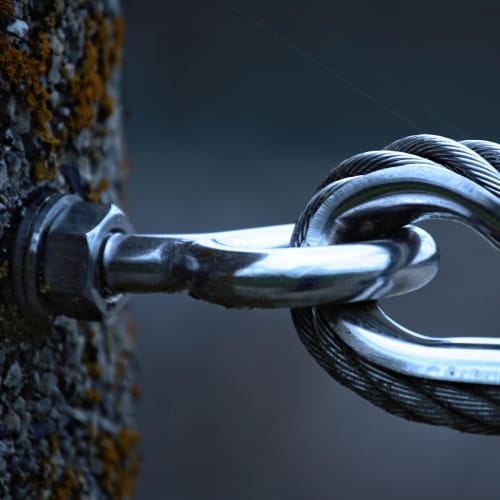 PATIKIL M8 Eye Bolt, 35mm Thread Length, 304 Stainless Steel, with Threaded Shoulder Ring and Double Nuts, for Lifting, 2 Pieces