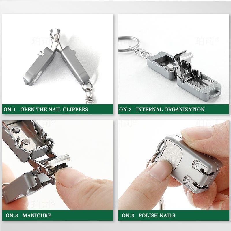 Tragbarer Kreativer Faltnagelknipser: Mini-Klapp-Manikürewerkzeug & Anhänger
