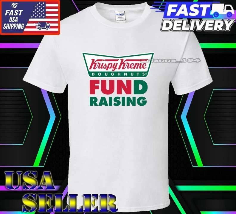 New Krispy Kreme Doughnuts Fund Raising Logo T-Shirt Funny Unisex Size S-5XL 4XL