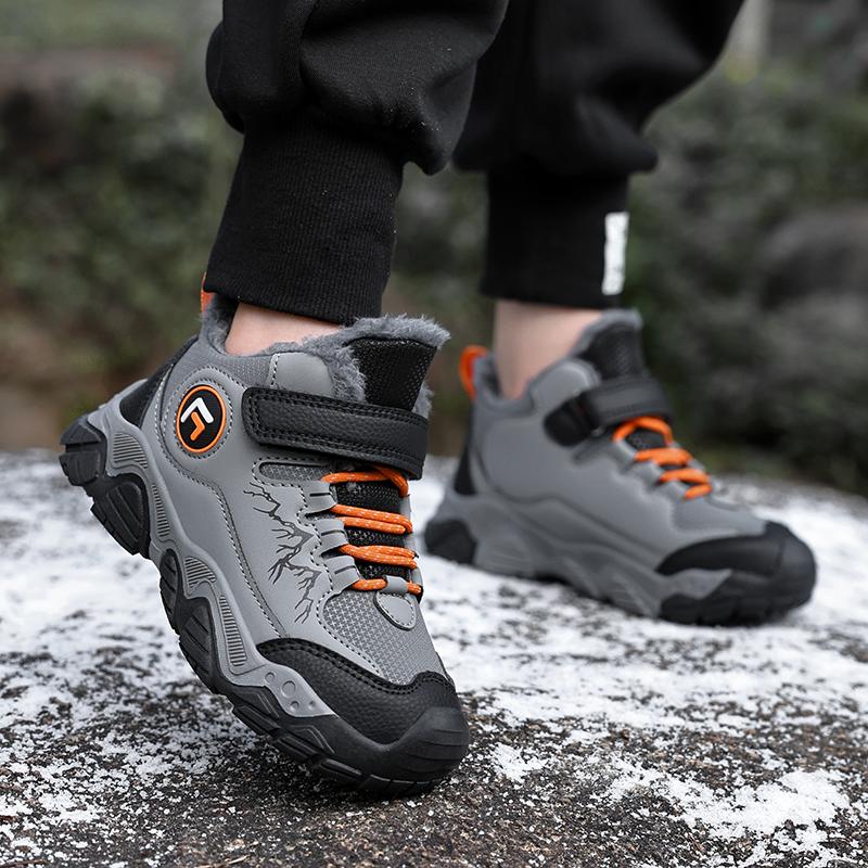 Dziecięce Plus Velvet Warm Outdoor Wysokie Buty Bawełniane Buty Śniegowce Buty Turystyczne Modne Sportowe Buty Bawełniane 30-40