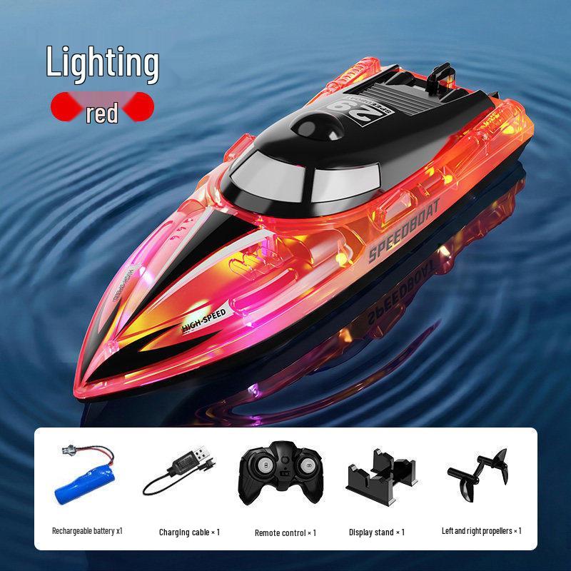 RC Electric Remote Control Speedboat Toy for Kids - Black Technology