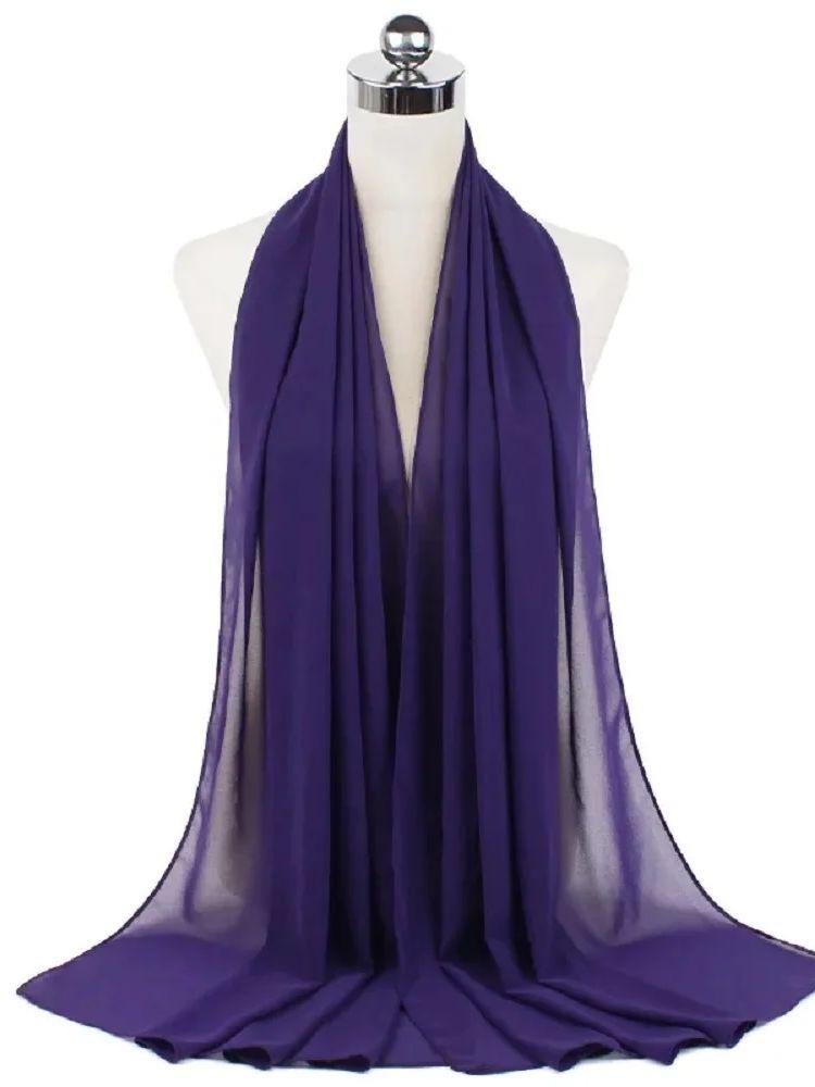 New Fashion Women Solid Chiffon Headscarf Ready To Wear Instant Hijab Scarf Muslim Shawl Islamic Hijabs Arab Wrap Head Scarves