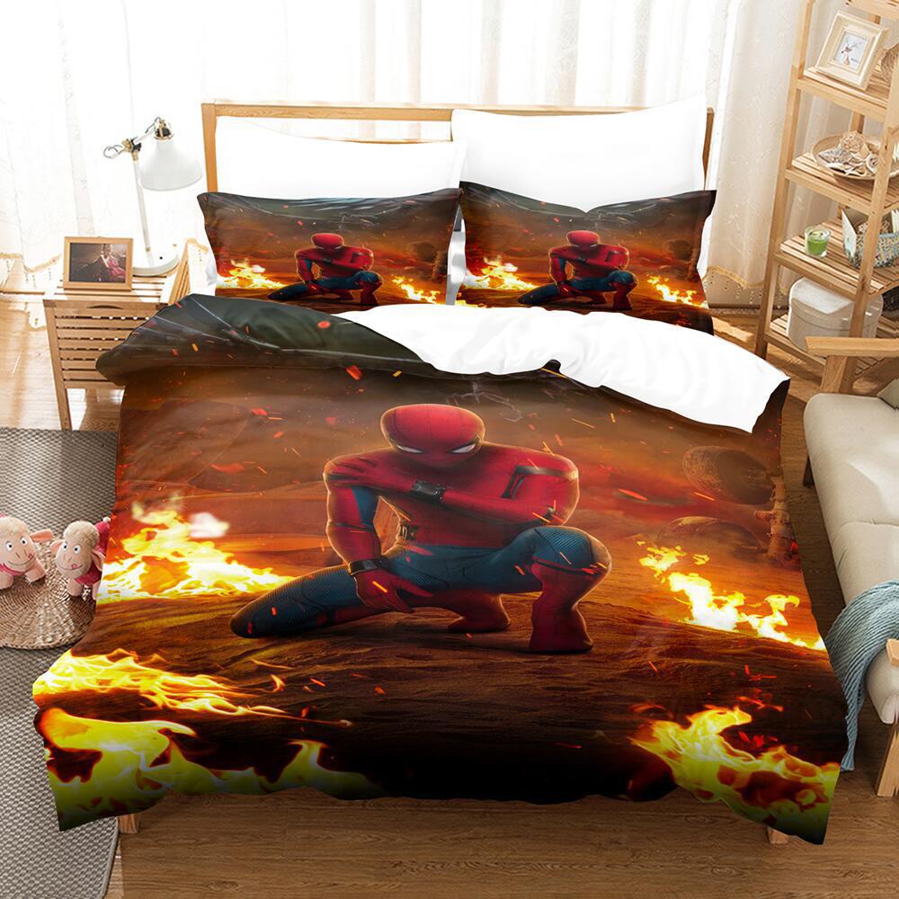 Bedding Three-Piece Set 3D Digital Cartoon Animation Microfiber Duvet Set
