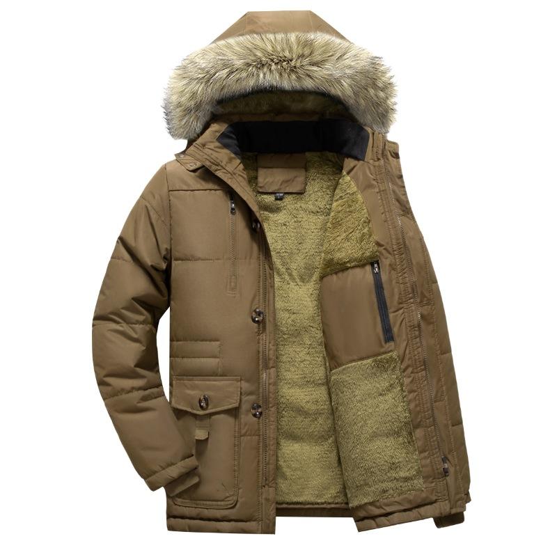 

Мужская повседневная хлопковая куртка короткая легкая удобная для переноски зимнее теплое пальто 5xl