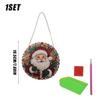 Pearl Diamond Painting Pendant 2D Flat Pearl Bead Crafts DIY Handmade Christmas Decor Hanging Santa Claus Christmas Tree Pattern