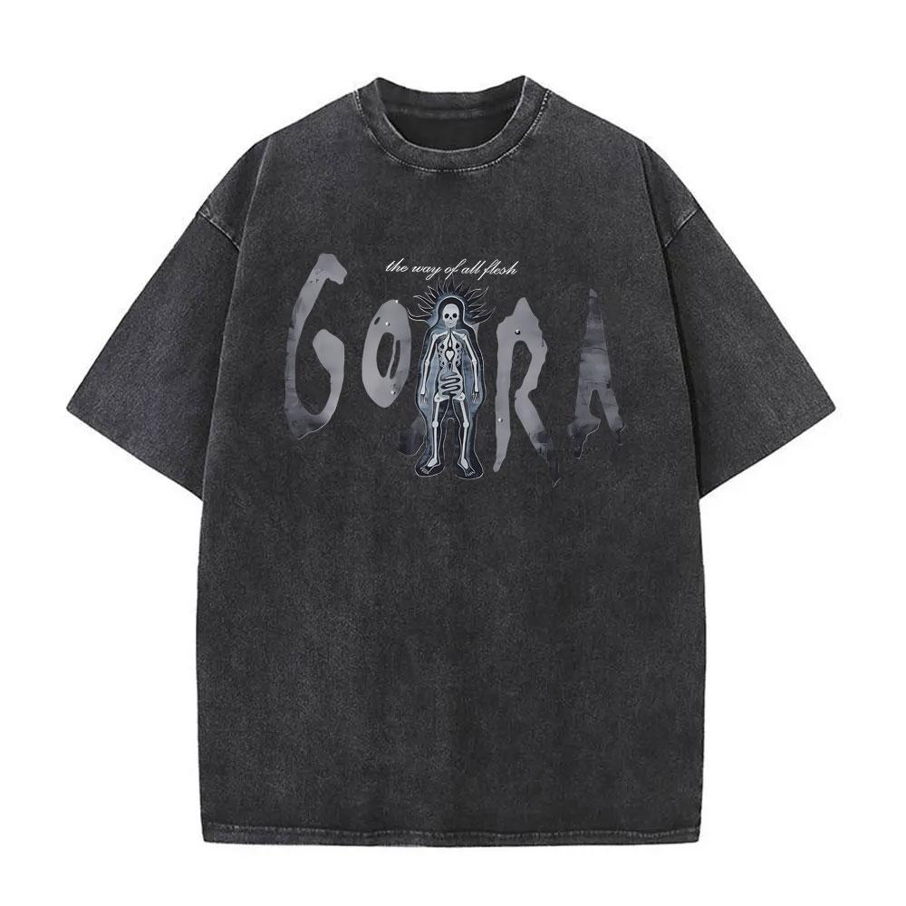 Washed Vintage Metal Band Gojira Magma Music Album Graphic T-shirt Men Women Clothing Gothic Rock Oversized Tshirt Short Sleeve