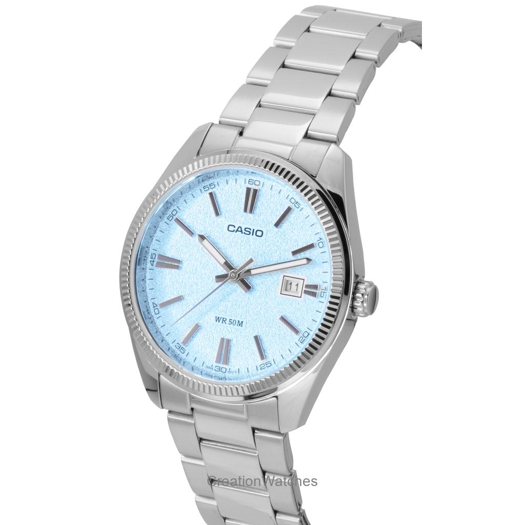 Casio Standard Analog Stainless Steel Light Blue Dial Quartz MTP-1302DA-2A2V Men's Watch