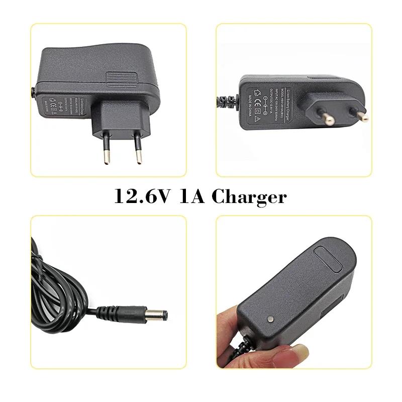 12.6V 1A 3A 5A 10A Lithium Battery Charger AC110-240V To DC For11.1V 3S 12V Power Supply Sprayer Li-ion Battery Pack DC5.5*2.1mm
