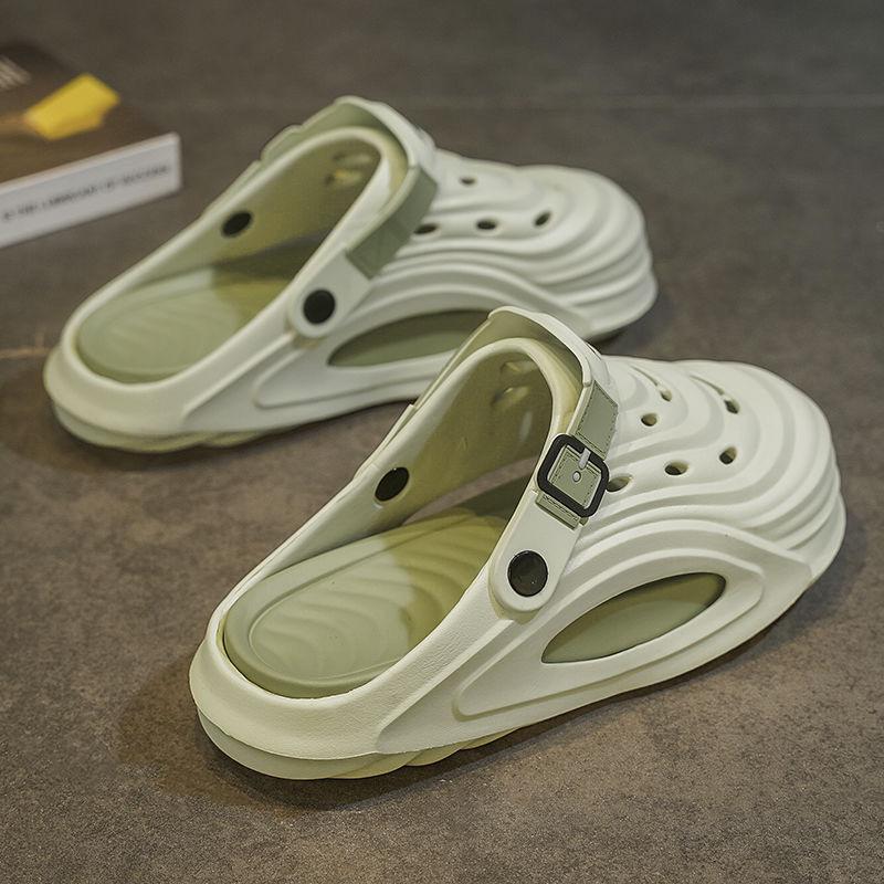 Fashion Shevalues 2025 New Men's Slippers EVA Soft Sole Comfortable Male Hole Shoes Outdoor Leisure Beach Slides Fashion Summer Sandals