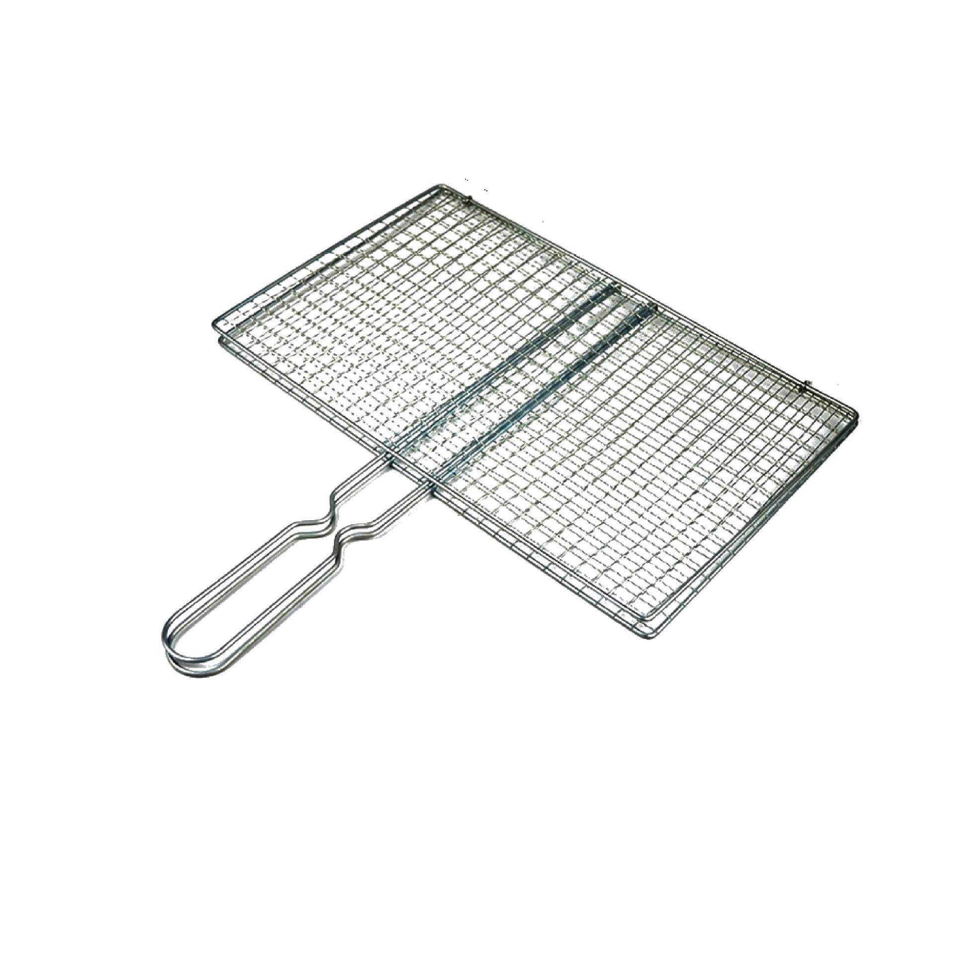 22x35cm Stainless Steel Iron Barbecue Net Outdoor Home Camping Anti-scalding Grilled Fish Clip Grilled Fish Net