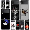 Phone Case for Samsung Galaxy Z Flip 3 4 5 6 7 Folding Black Shell For Samsung Z Flip4 Flip5 PC Hard Cover Japanese Martial Judo