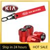 2026 Hot Car Sticker Metal Car Key Chain Ring Keychain Car Tire Wheel Valve Cap Cover For Kia Sportage Rio 3 Soul Picanto EV6 Ce