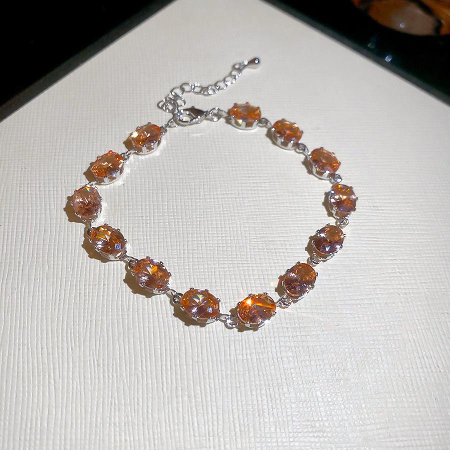 Zircon Square Pull-Out Bracelet: Korean Chic, Simple, Versatile Light Luxury Bangle for Everyday Elegance