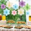 9 st/set Pappersblommor Dekorationer för Vägg Pappersfläktar Klassrumsdekoration Pappersblommig Bakgrundsdekor Pappersfläktar Dekoration