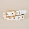 Womens Vintage Quality Gold Buckle Slim Waist Belt Fashionable And Versatile Accessory