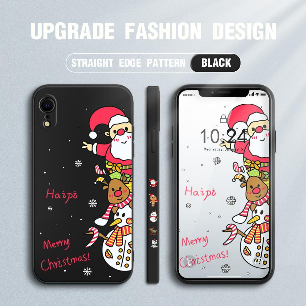 Kreslené vánoční vánoční pouzdro na telefon Redmi Xiaomi POCO Note 10 Pro 9 9A 9T 10C 8 7 11 Lite 5G X3 M3 Square Edge Soft Full Camera Protect Cover Case