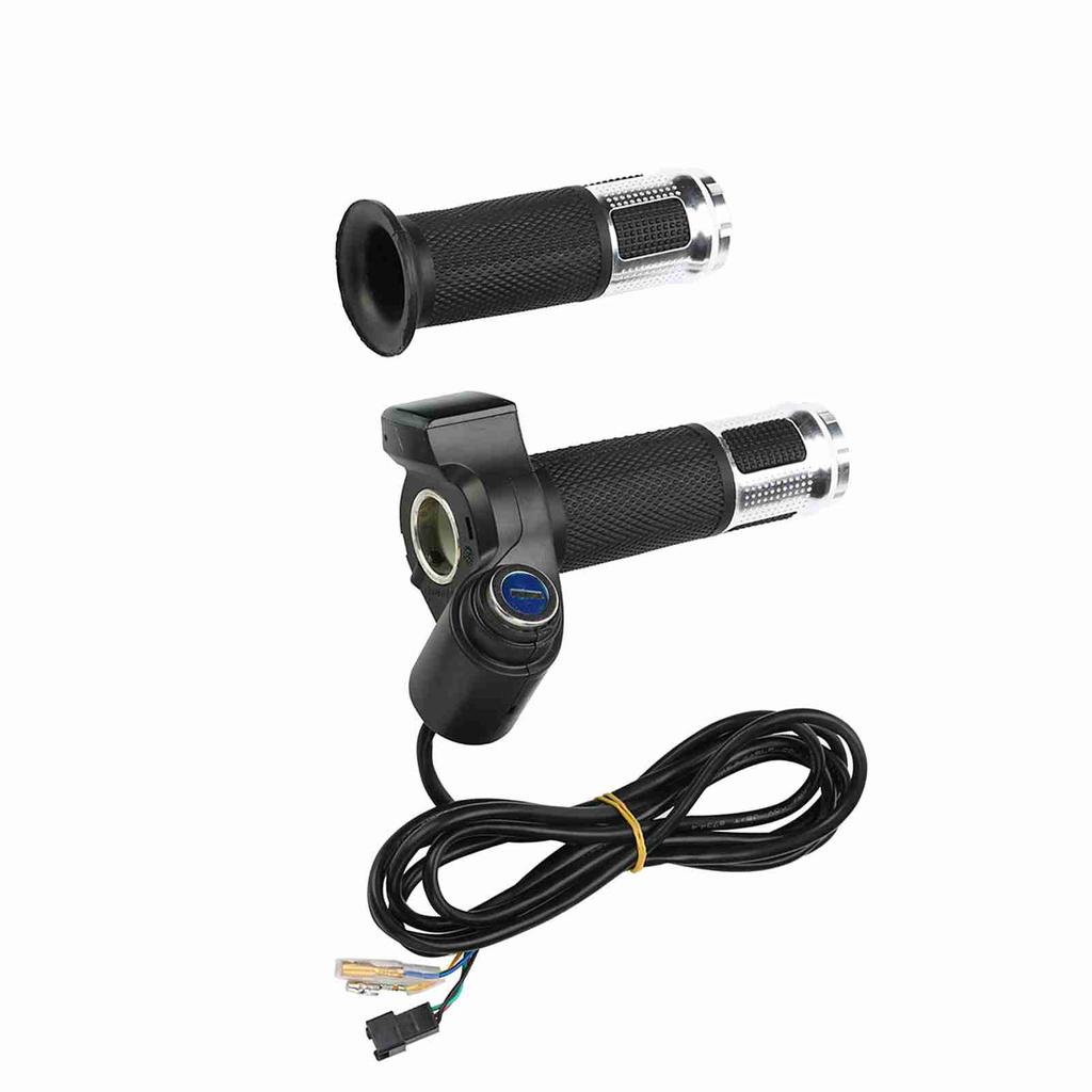 5 Wires Throttle Grips With LED Display And Key Lock For Electric Bike(golden)