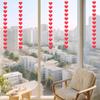 8Pcs Portable Valentine's Day Hanging Swirls Elegant Heart Ceiling Heart Streamers for Party and Home Decoration