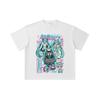260 GSM Double Yarn 32 Count 100% Cotton Vocaloid V1 Hatsune Miku Print Unisex Heavy Cotton T Shirt