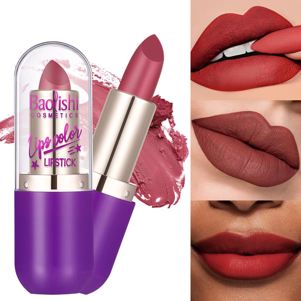 Rouge à lèvres nude mat, antiadhésif, brume imperméable, longue tenue, velours, teinture pour les lèvres