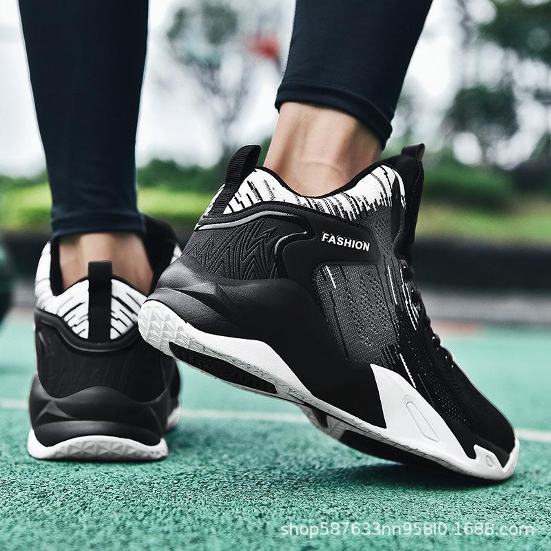 Origin direct supply large size basketball sports shoes trendy shoes youth non-slip sneakers casual running shoes