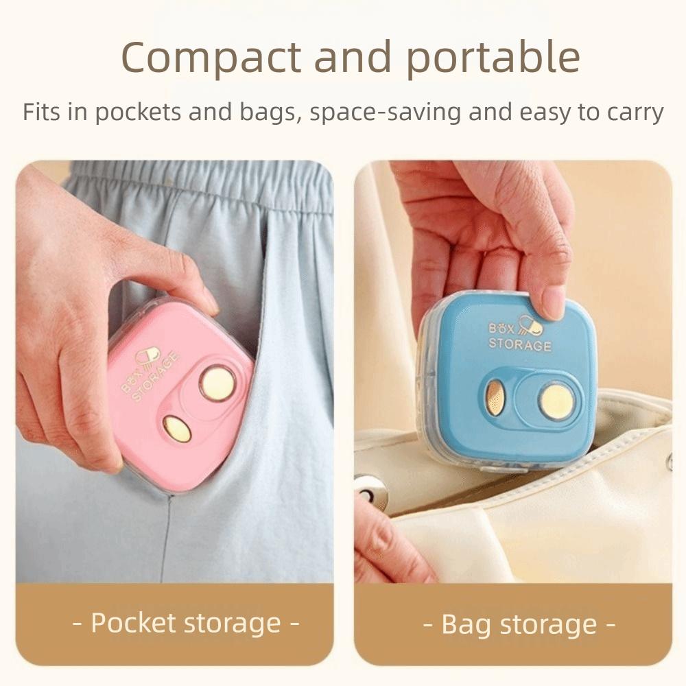 Mini Pillendose Einzelne Fächer Pillenspender Multifunktionale Medikamentenbox für Zuhause