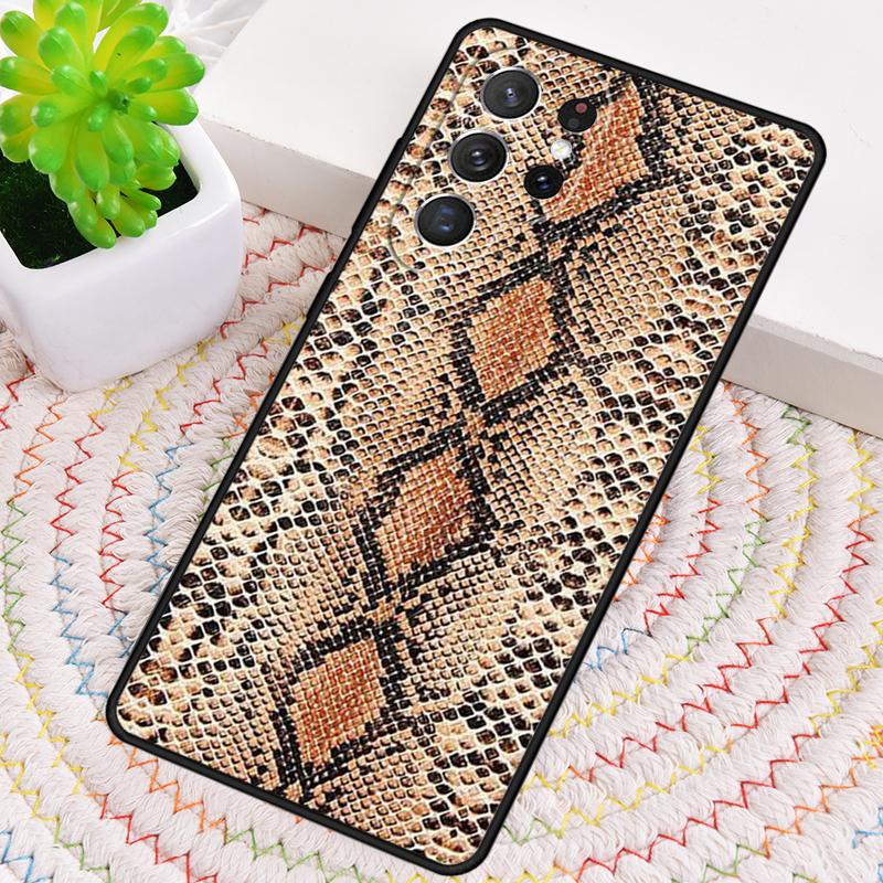 Snake Skin Texture TPU Phone Case For Samsung Galaxy Note 10 Pro S26 S25 S24 S23 S22 Ultra Plus S21 FE S20 Shockproof Cover