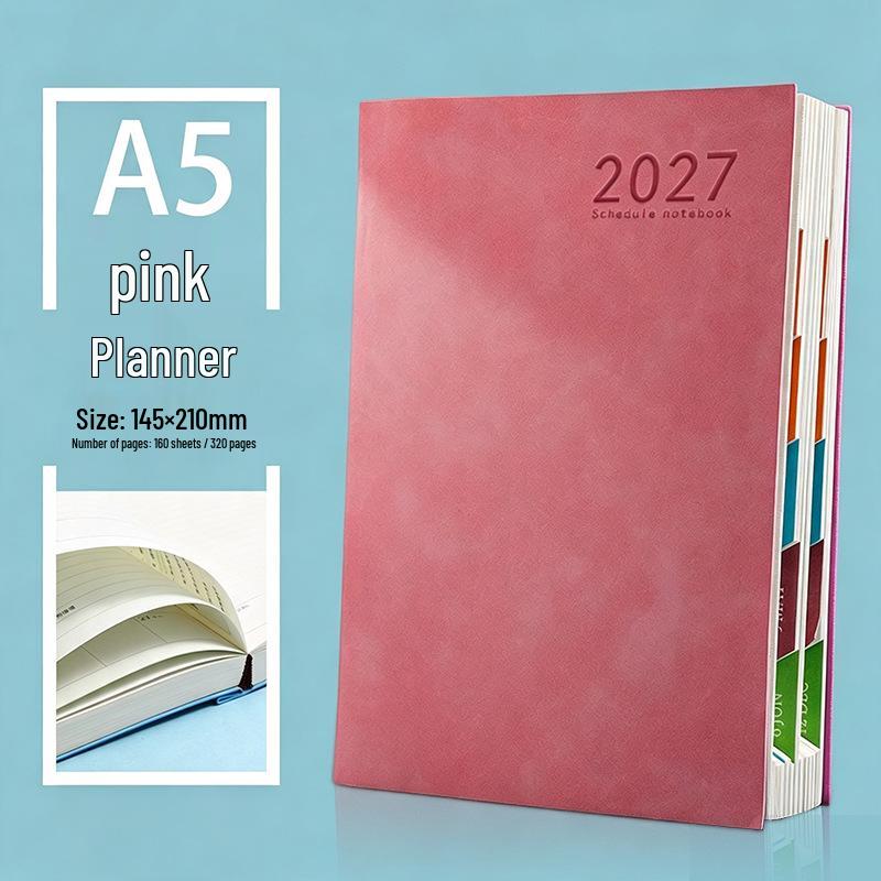 Agenda A5 Inglese Transfrontaliera: Taccuino Planner di Alto Valore con Logo Personalizzato Disponibile