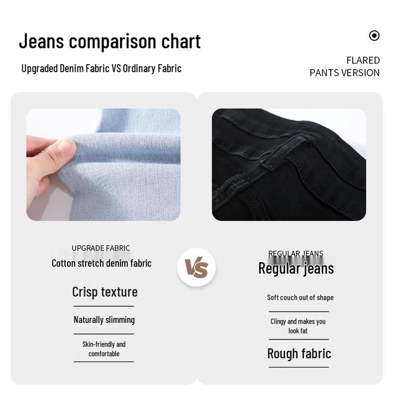 2025 New Spring High-Waist Light Color Extra-Long Flared Jeans for Tall Women