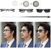 Half Frame Men Business Reading Glasses Pochromic Progressive Multifocal Far Sight Glasses Anti-blue Light Presbyopia Glasses