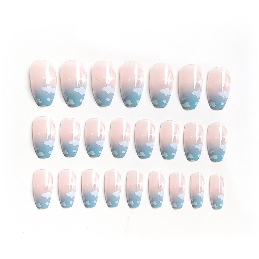 Starry Sky Gradient Cloud Detachable Nail Art Patches