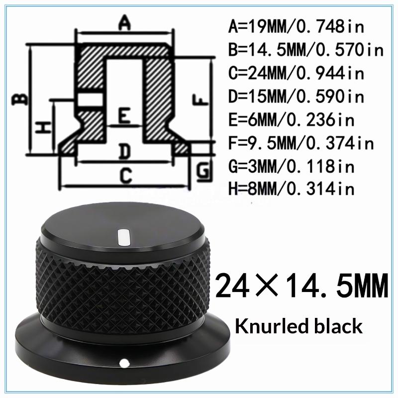 1Pcs Aluminium Potentiometer Knobstop Hat Knobs Control Knob For Guitar/Bass/Amps/Preamps Accessories Guitar Knobs