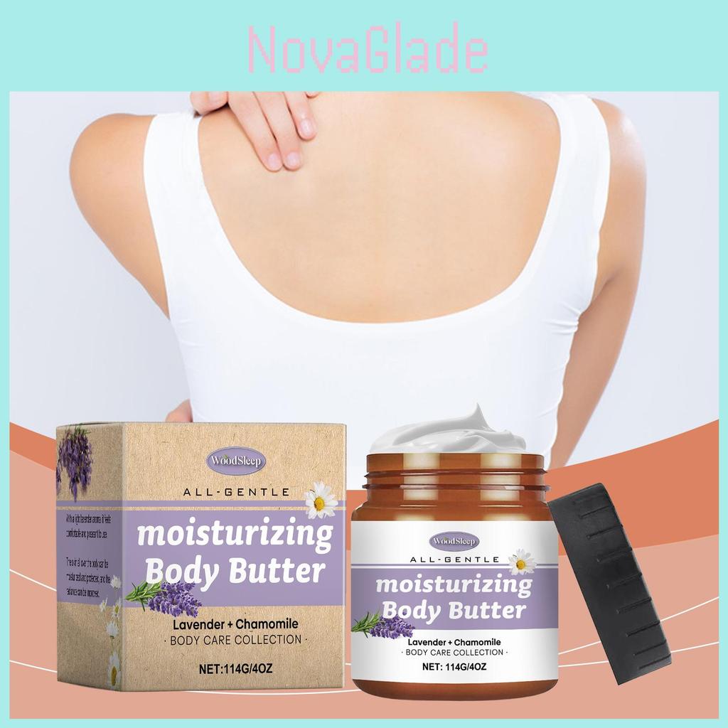 Woodsleep Lavender Chamomile Body Butter Cream Deep Hydrating Moisturizer For Skin