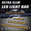 Slim 10'' 20inch LED Work Light Bar 12V 24V White Yellow Driving Fog Light for Jeep Trucks ATV Off Road 4x4 with Cable Remote