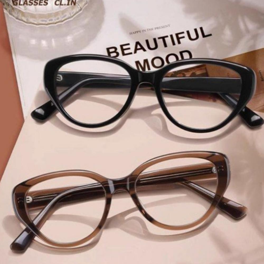 Blue Light Glasses Flat Frame Fashion Glasses Computer Eyewear Vintage Anti-Blue Light Glasses For Office Daily Use Women