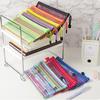 Colorful Mesh Zipper Pouch Bags Transparent Pencil Case Makeup Cosmetic Storage Bag Travel Organizer Stationery Office School