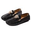 Men Oxford Shoes Crocodile Pattern Prints Classic Style Loafers Men's Dress Shoes Round Head Wedding Office Leather Shoes Male