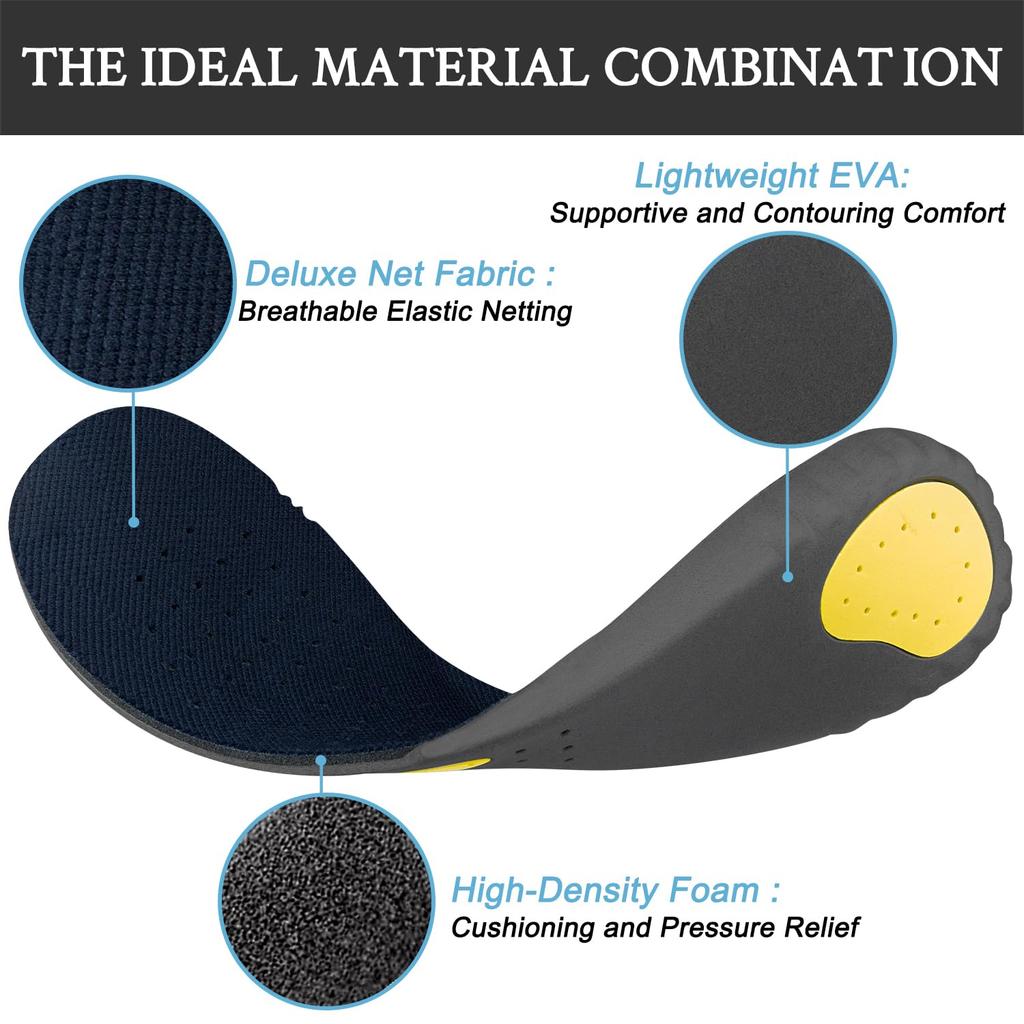 Blundstone Men's & Women's Shoe Insoles, Classic Footbed Footwear Inserts for Comfort & Shock Absorption (Sizes: US 9-10 Men's / 11-12 Women's)