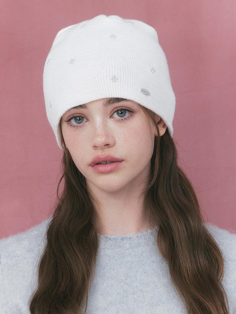 Aengbeulogseu Snowy Pearl Beanie_3 Colors
