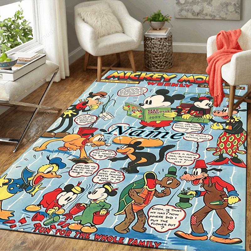 Custom 1Pc Mickey Minnie'S Adventure Rug Office Carpet Indoor Outdoor Entrance Doormat Nonslip Soft And Comfortable Living Room D916128