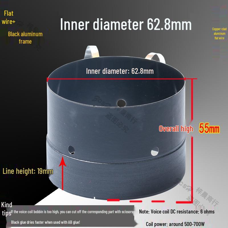 65.5-99.5mm Aluminum Flat Wire Bass Voice Coil for 12-15 Inch Speaker Repair
