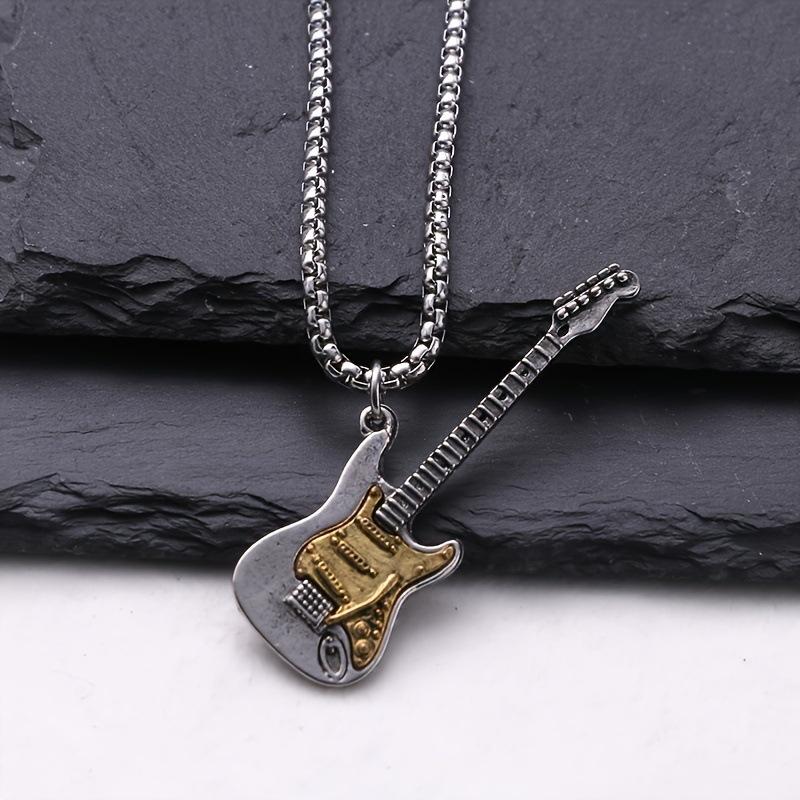 Hip Hop Guitar Necklace Pendant