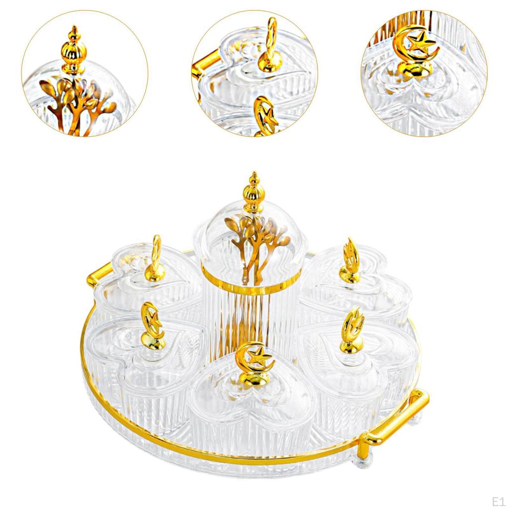 Dried Fruit Plate Appetizer Candy Nuts Dish Divided Serving Dishes for Dining Room